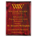 Rosewood Piano Finish Plaque with Gold or Silver Color Fill (10" x 13")